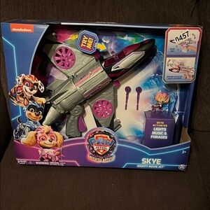 Paw Patrol Skye Mighty Movie Jet - Pink and Silver. Ages 3+